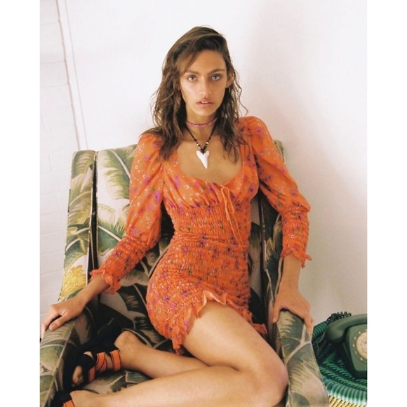 ❌SOLD❌ NEW For Love and Lemons Floral Mini Dress - Picture 3 of 8